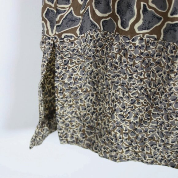 ILYSE HART LTD Animal Print Sleeveless Button Tunic Top - Medium - Picture 3 of 4